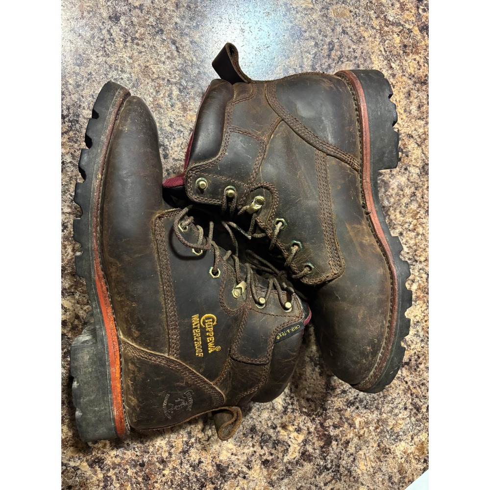 Chippewa Mens 9.5 E Waterproof Thinsulate Insulated Leather Work Boots 25203 USA - Picture 13 of 16